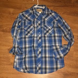 Wrangler western pearl snap long sleeve